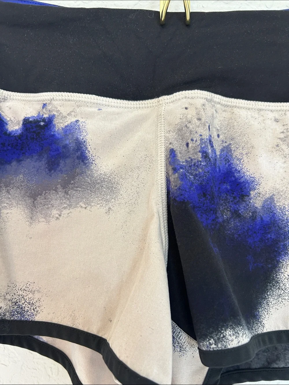 Lululemon Speed Short H2O 2.5” Paint Storm Harbor Blue Multi Black Size 8